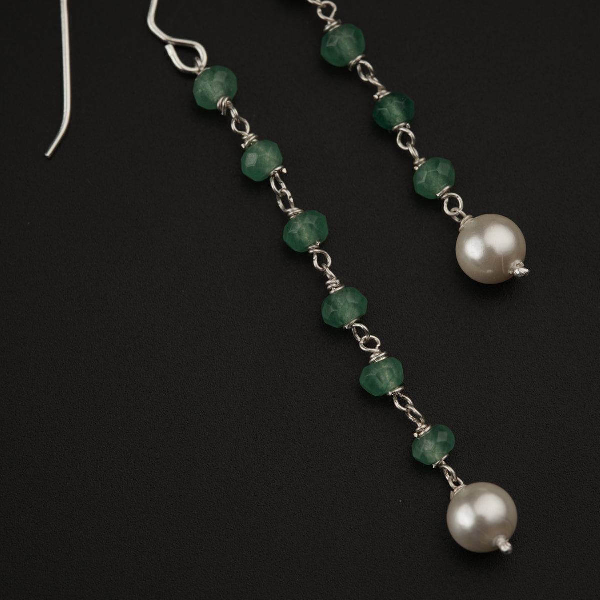 Semi Precious Stones with Pearl Dangler Earring