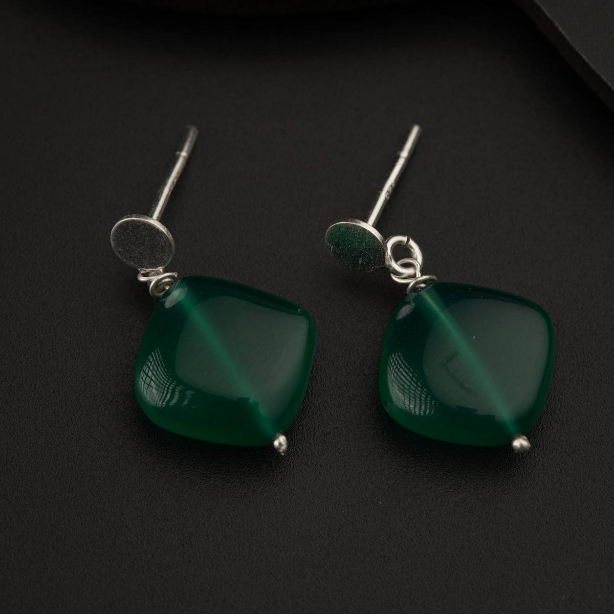 Green Onyx Studs Earring