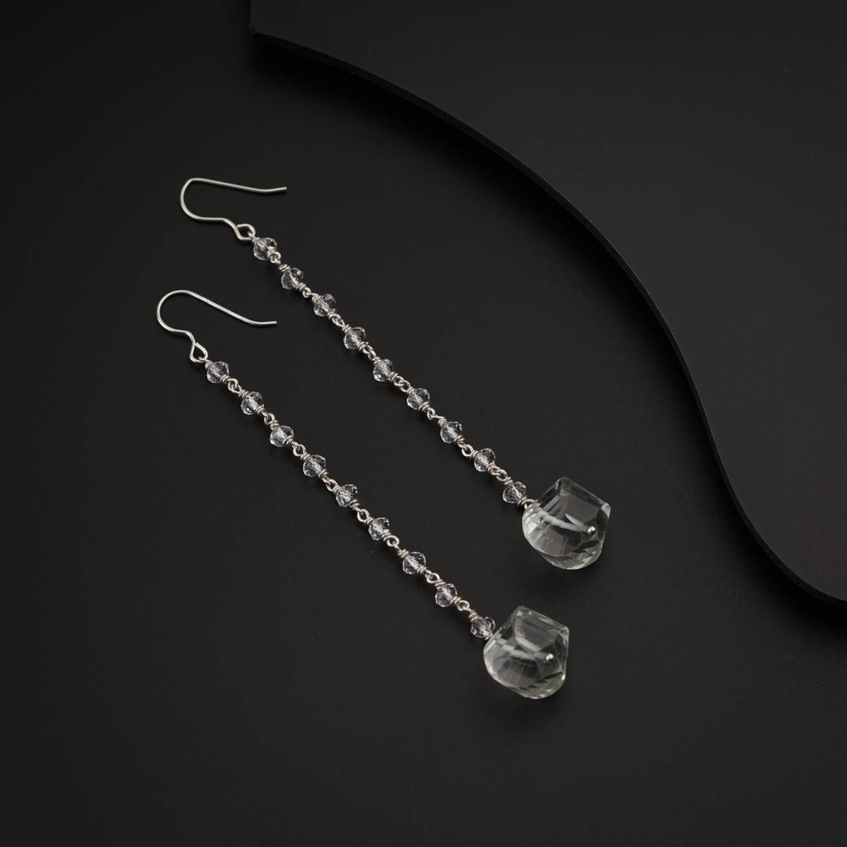 Crystal Silver Dangler Earring