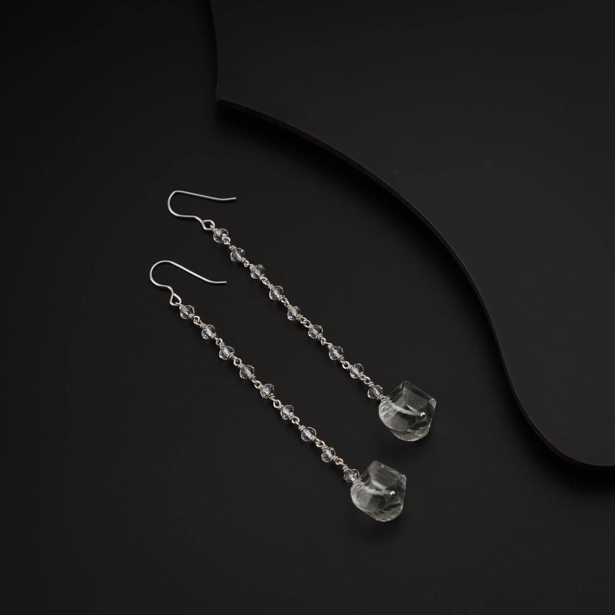 Crystal Silver Dangler Earring