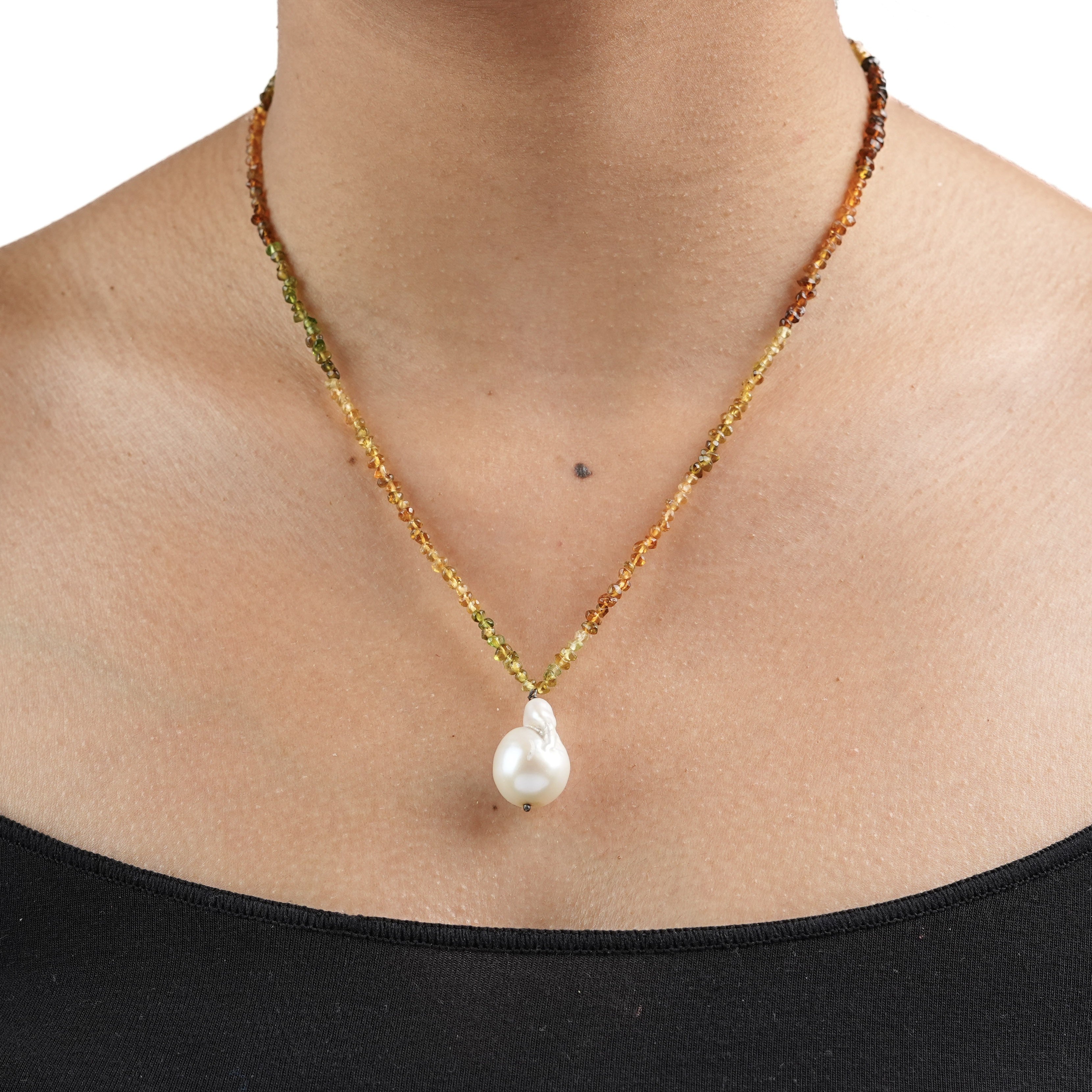 Tourmaline & Pearl Necklacee