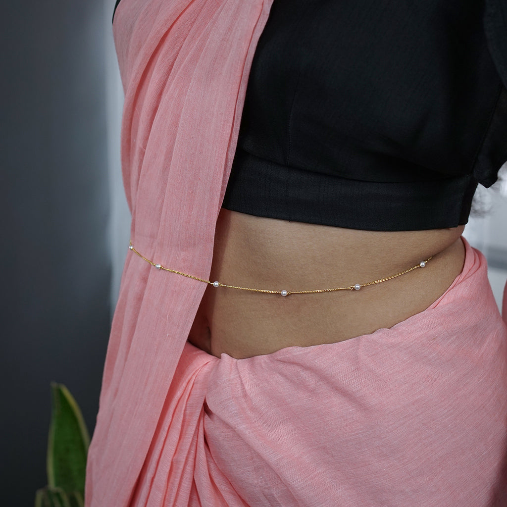 Classic Pearl Waist Chain Gold Plated - Main Image