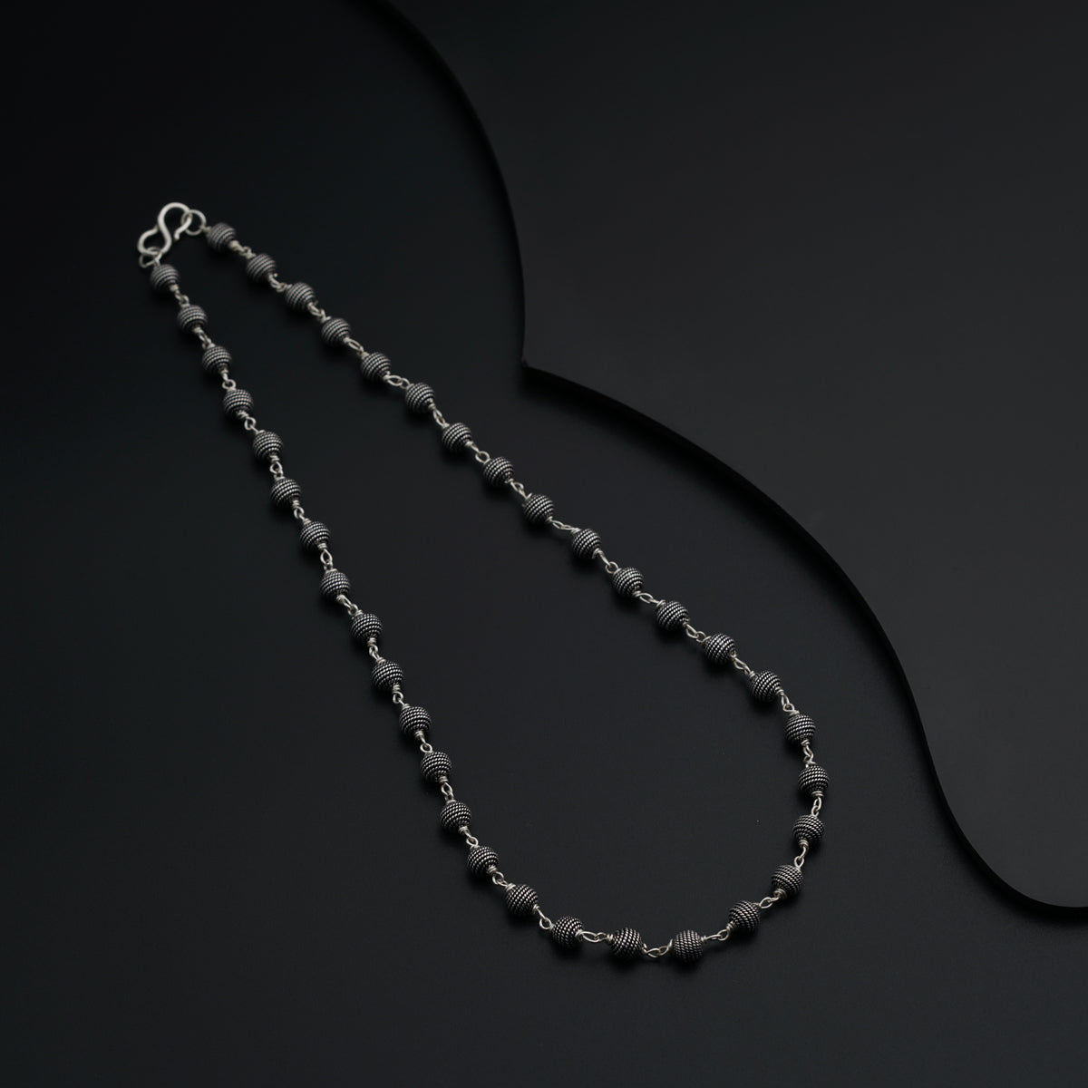 Handmade Silver Bead Necklace
