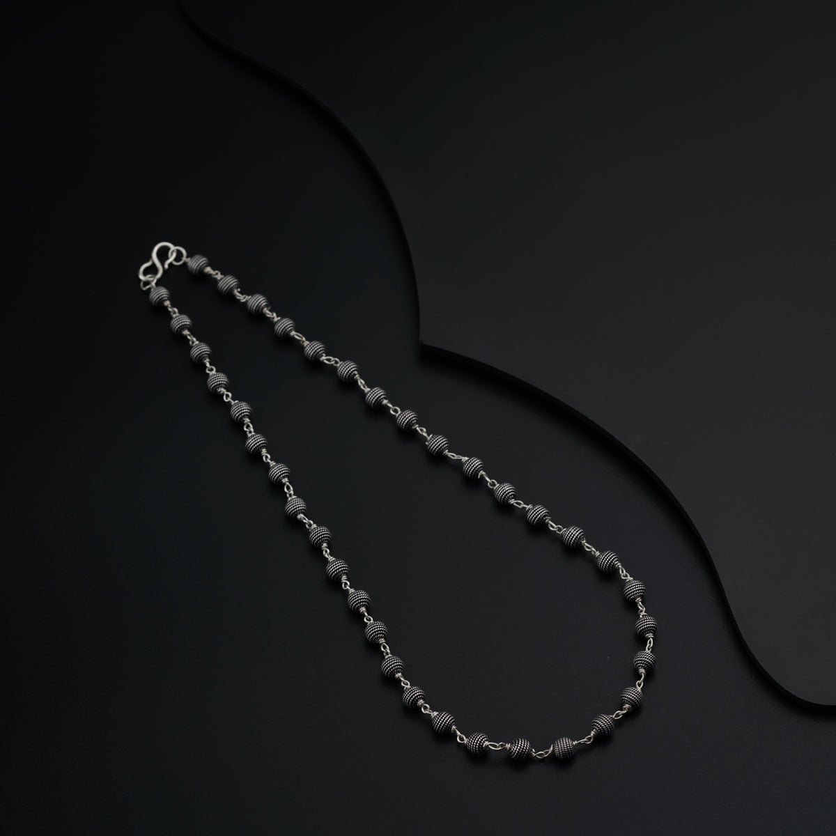 Handmade Silver Bead Necklace