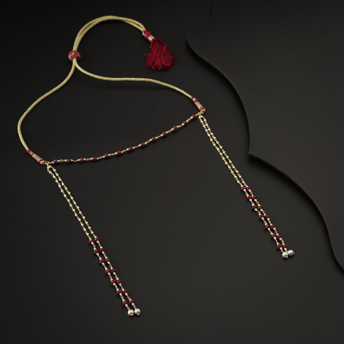 Garnet Mundavali Gold Plated