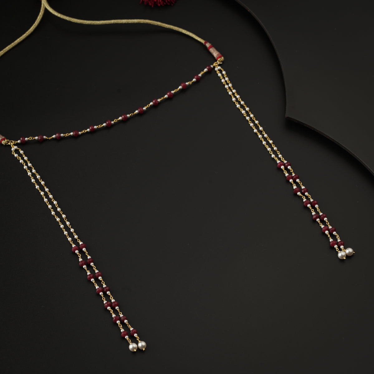 Garnet Mundavali Gold Plated