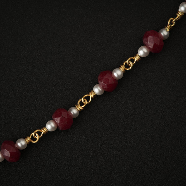 Garnet Mundavali |  92.5 Silver | 22K Gold Plated