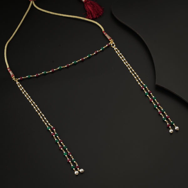 Semi Precious Stones and Pearls Mundavali Gold Plated