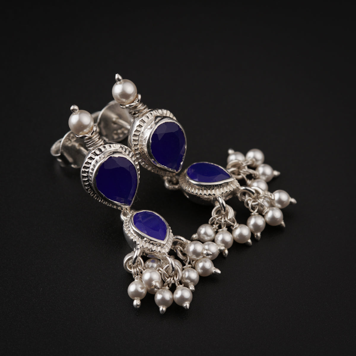 Lapis Lazuli Tanmani Set with Pearls