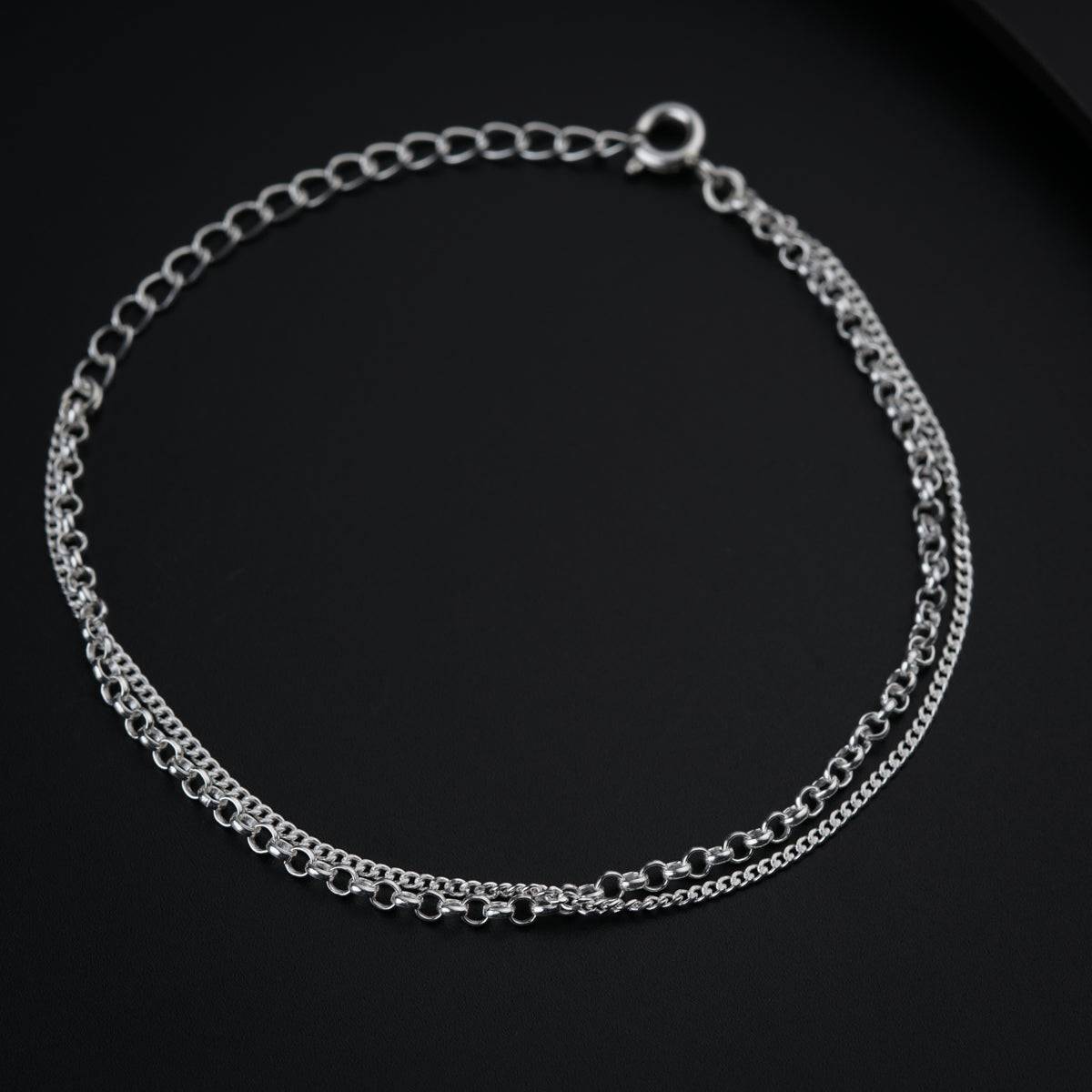 Silver Chain Double Layer Bracelet