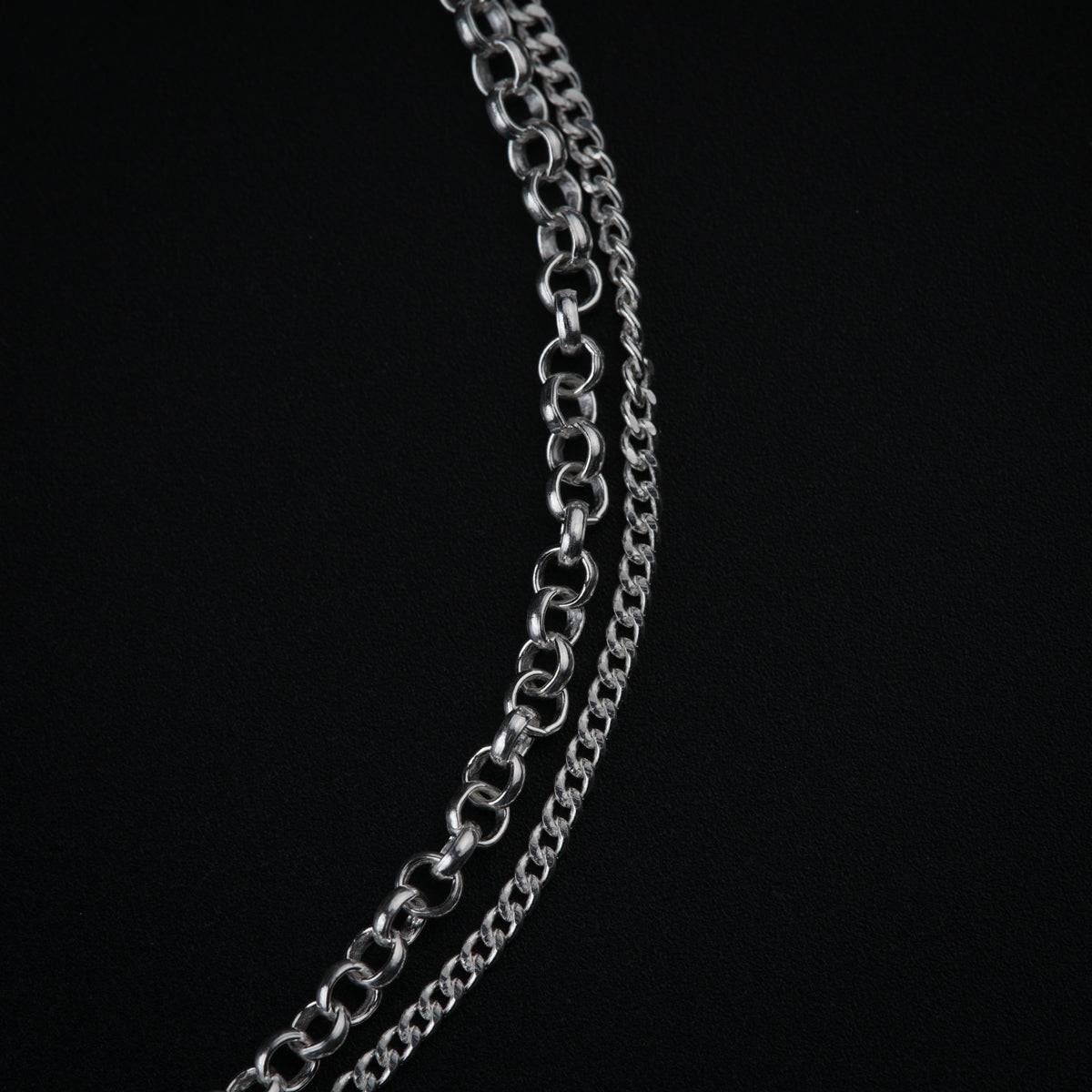 Silver Chain Double Layer Bracelet