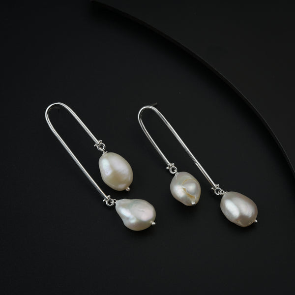 Pearl Drop Silver Earrings