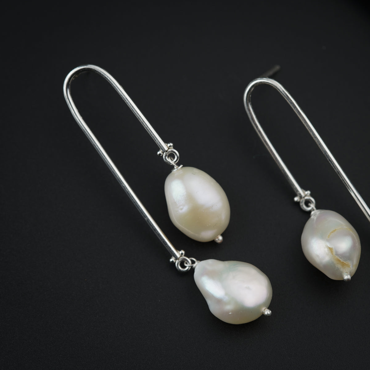 Pearl Drop Silver Earring