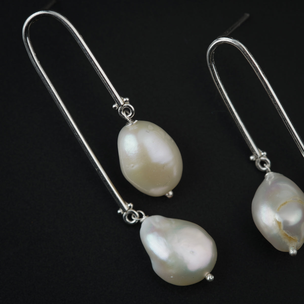 Pearl Drop Silver Earring