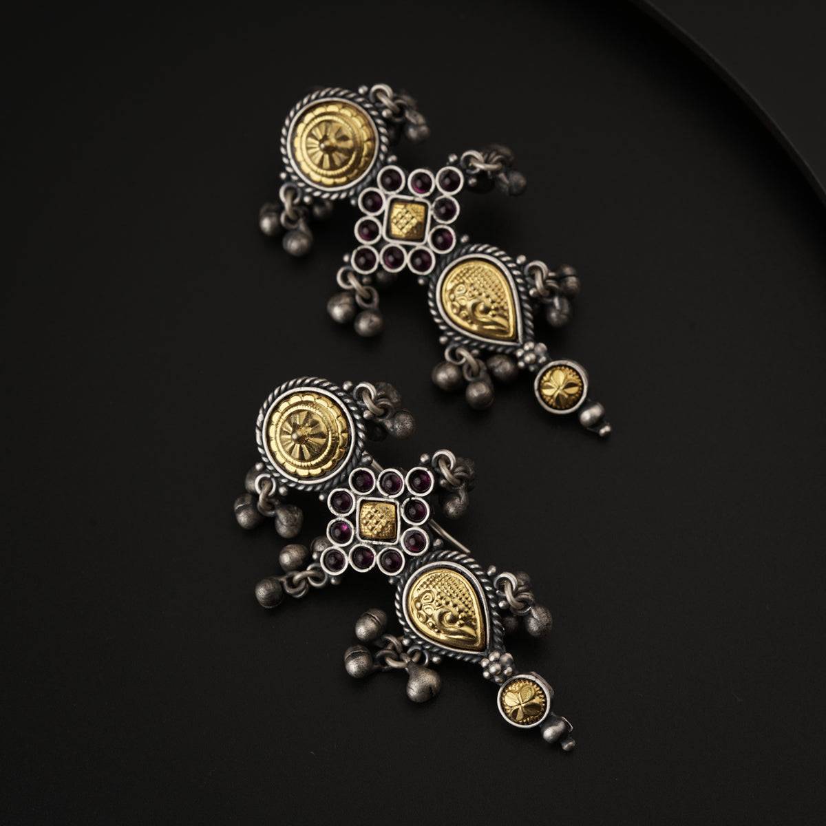 Silver Revival Rajasthani Pupat Earrings