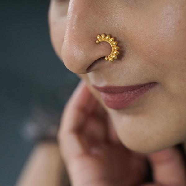 Petals Nath 22K Gold Plated (Left, Clip on)