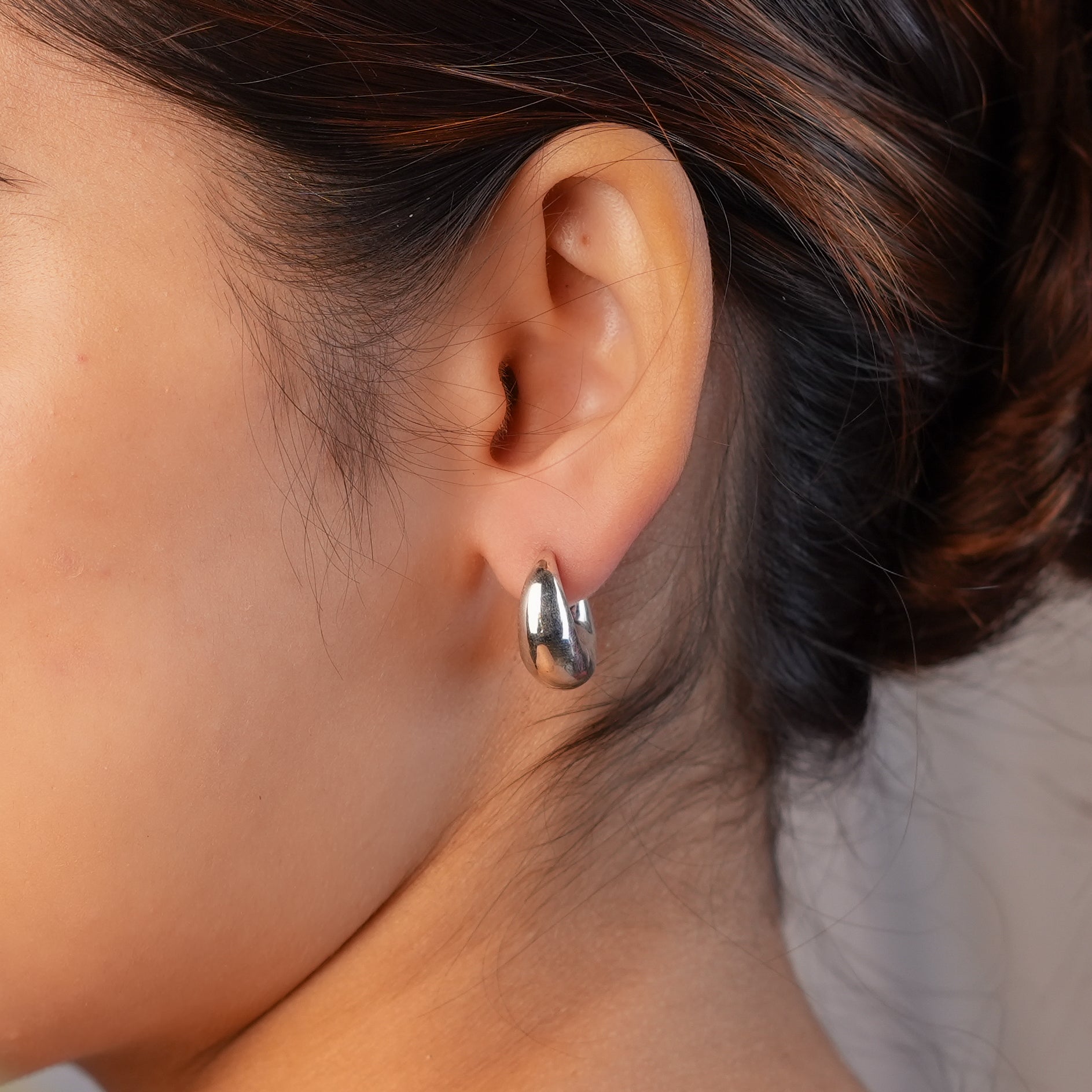 Silver Round Hoops – Small