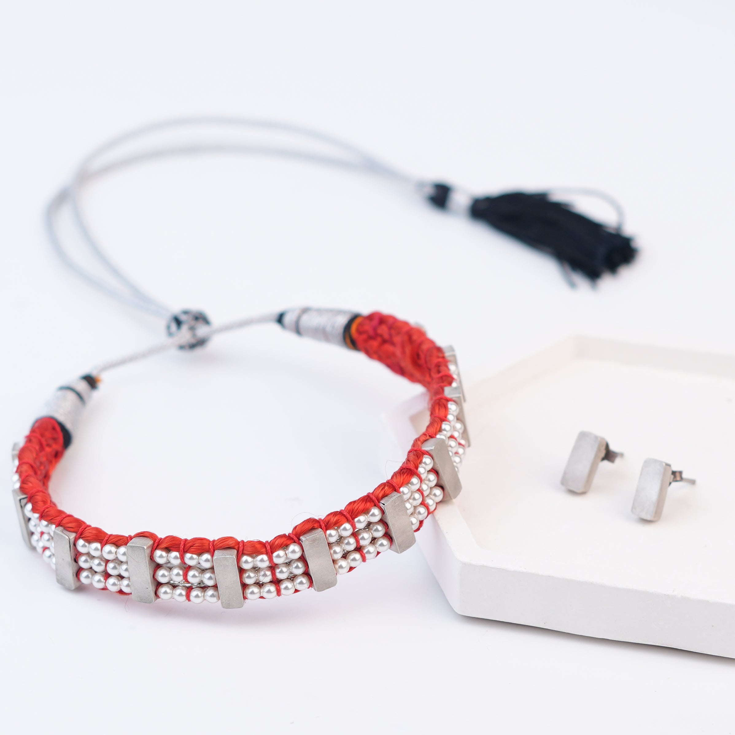 Silver Plain Chinchpeti with Pearls – Big (Made to Order)
