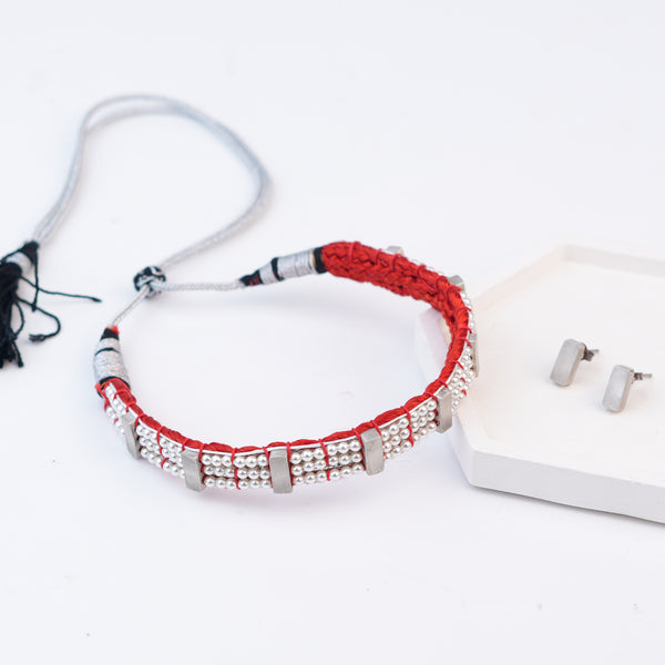 Silver Plain Chinchpeti with Pearls – Small (Made to Order)