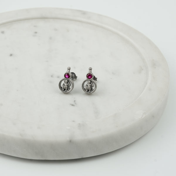 Oxidised Silver Taali Mangalsutra Earrings