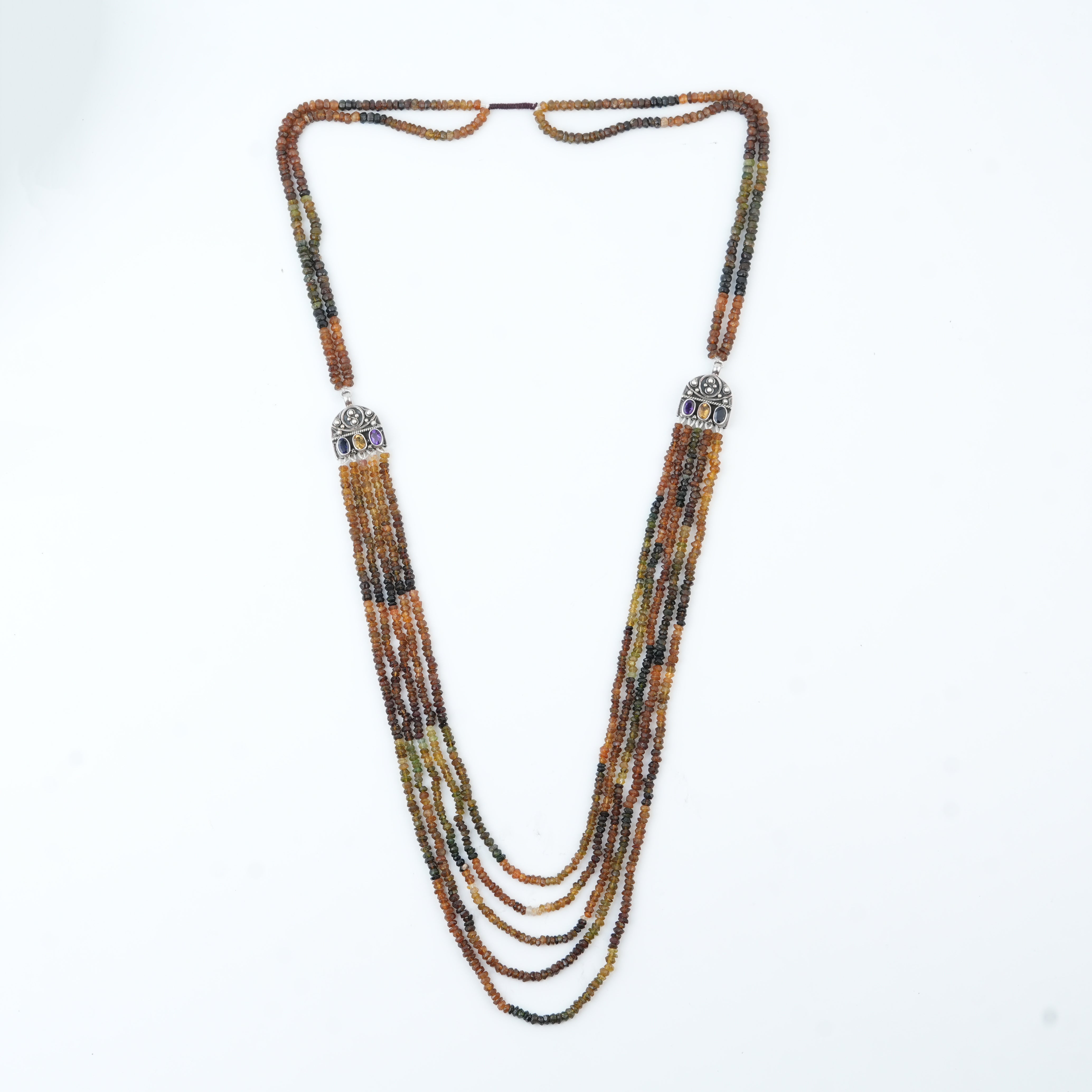 Silver Tourmaline Layered Necklace