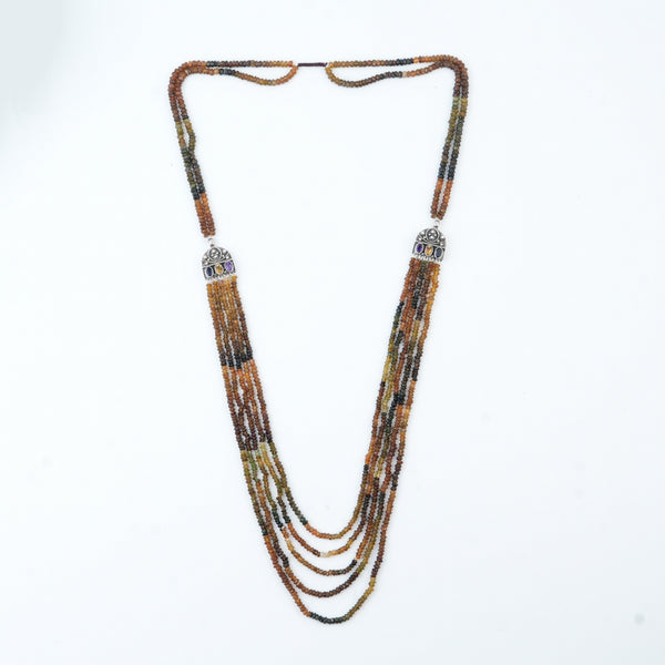 Silver Tourmaline Layered Necklace