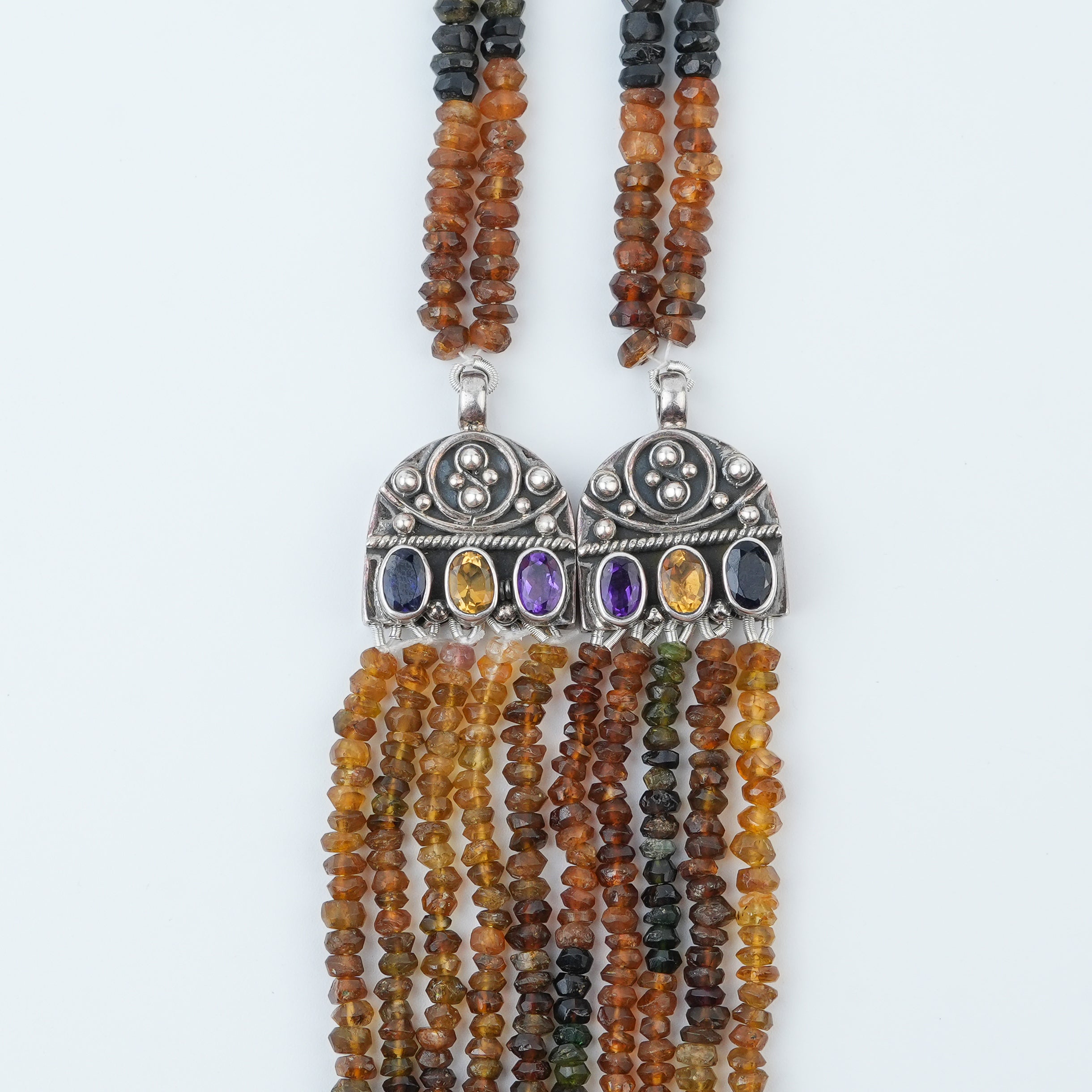 Silver Tourmaline Layered Necklace