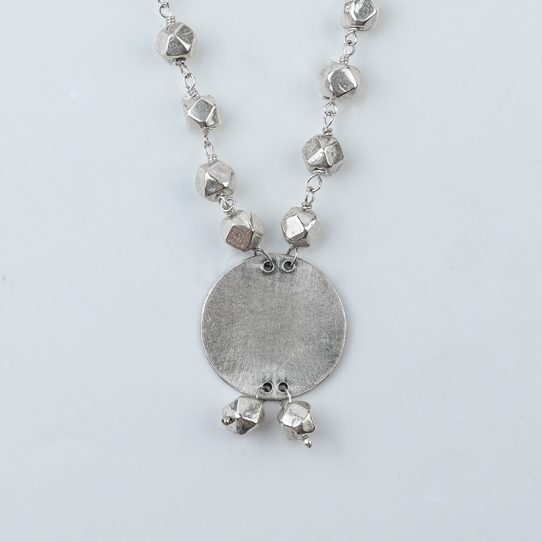 Ashtapailu Necklace with Plain Coin Pendant