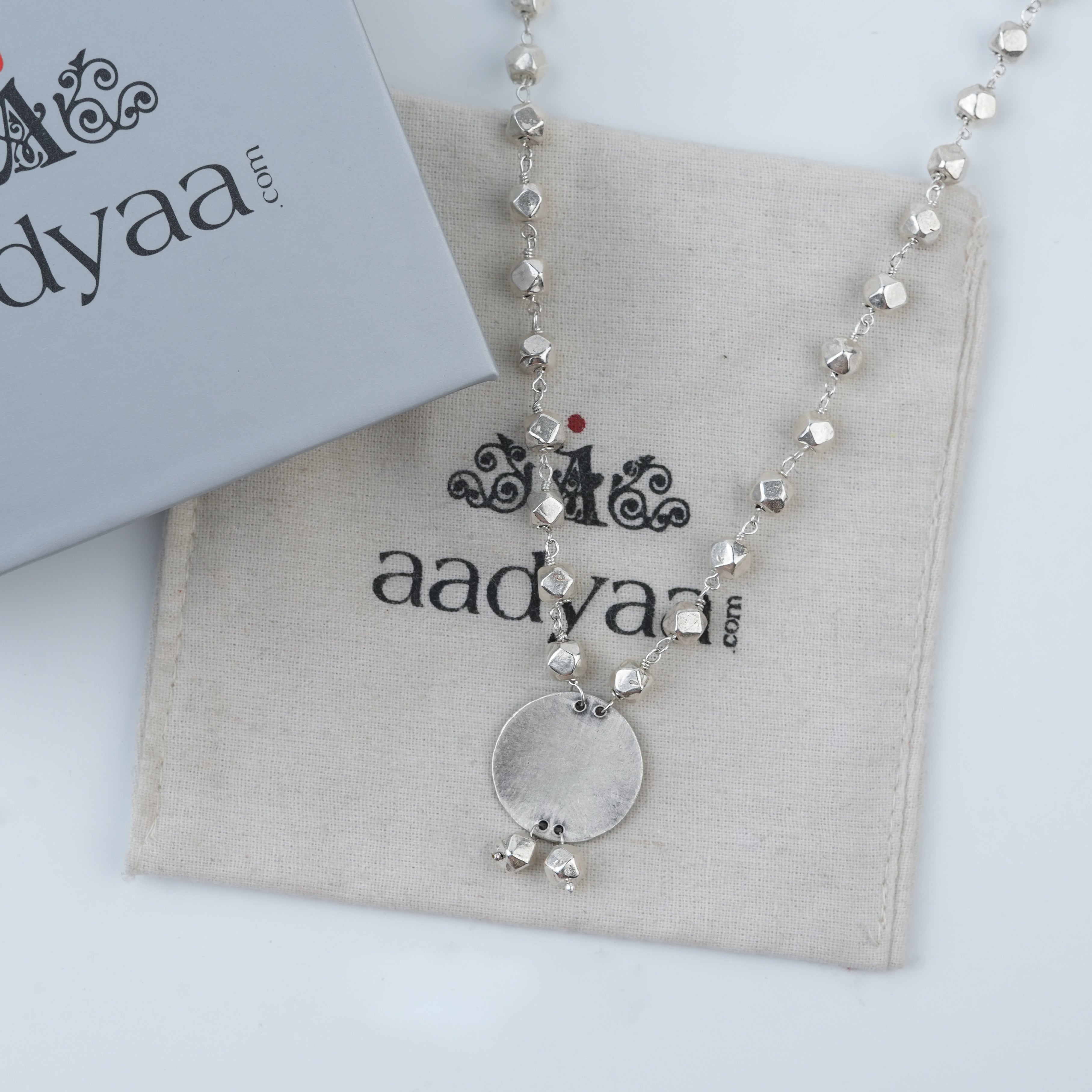 Ashtapailu Necklace with Plain Coin Pendant