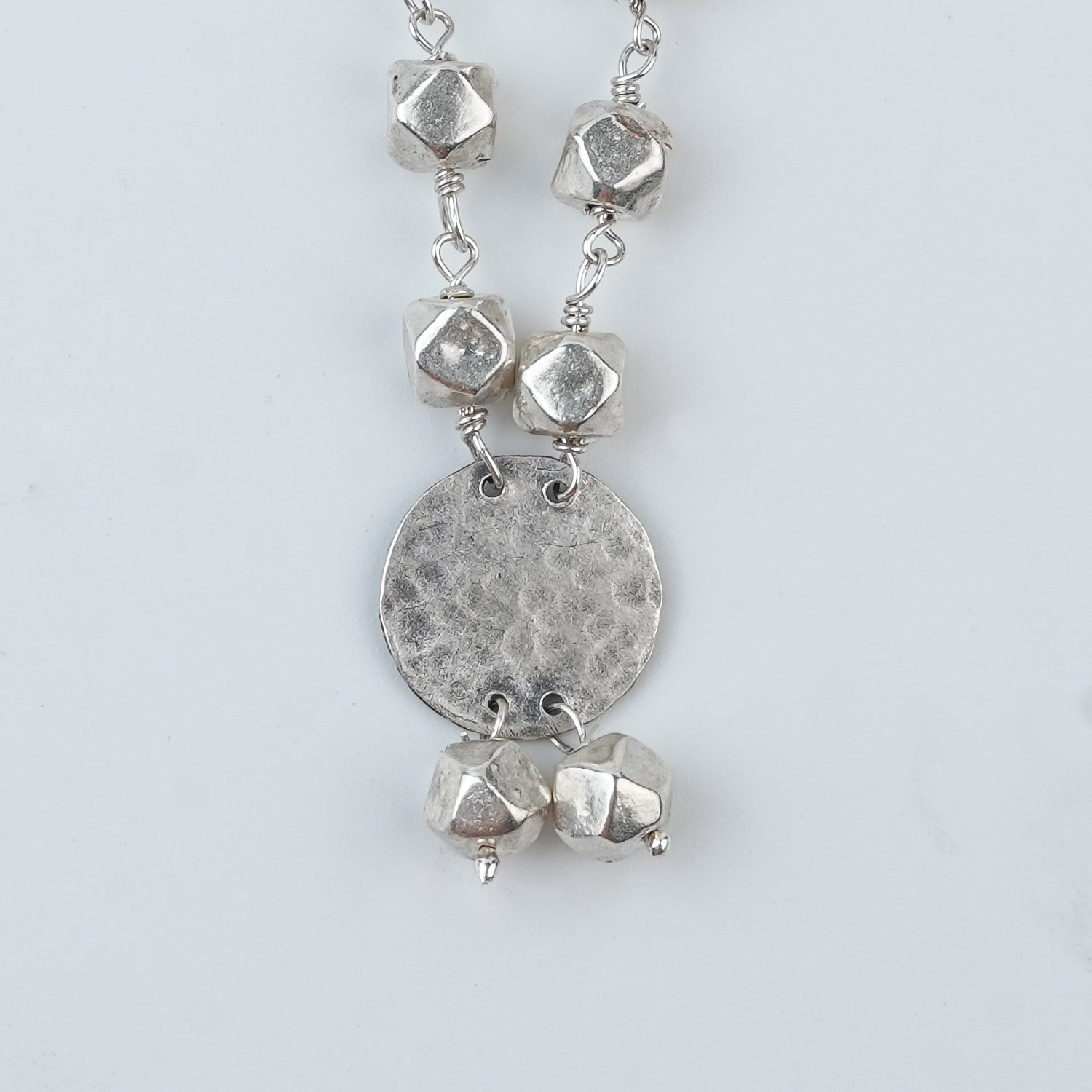 Ashtapailu Necklace with Hammered Coin Pendant (Small)