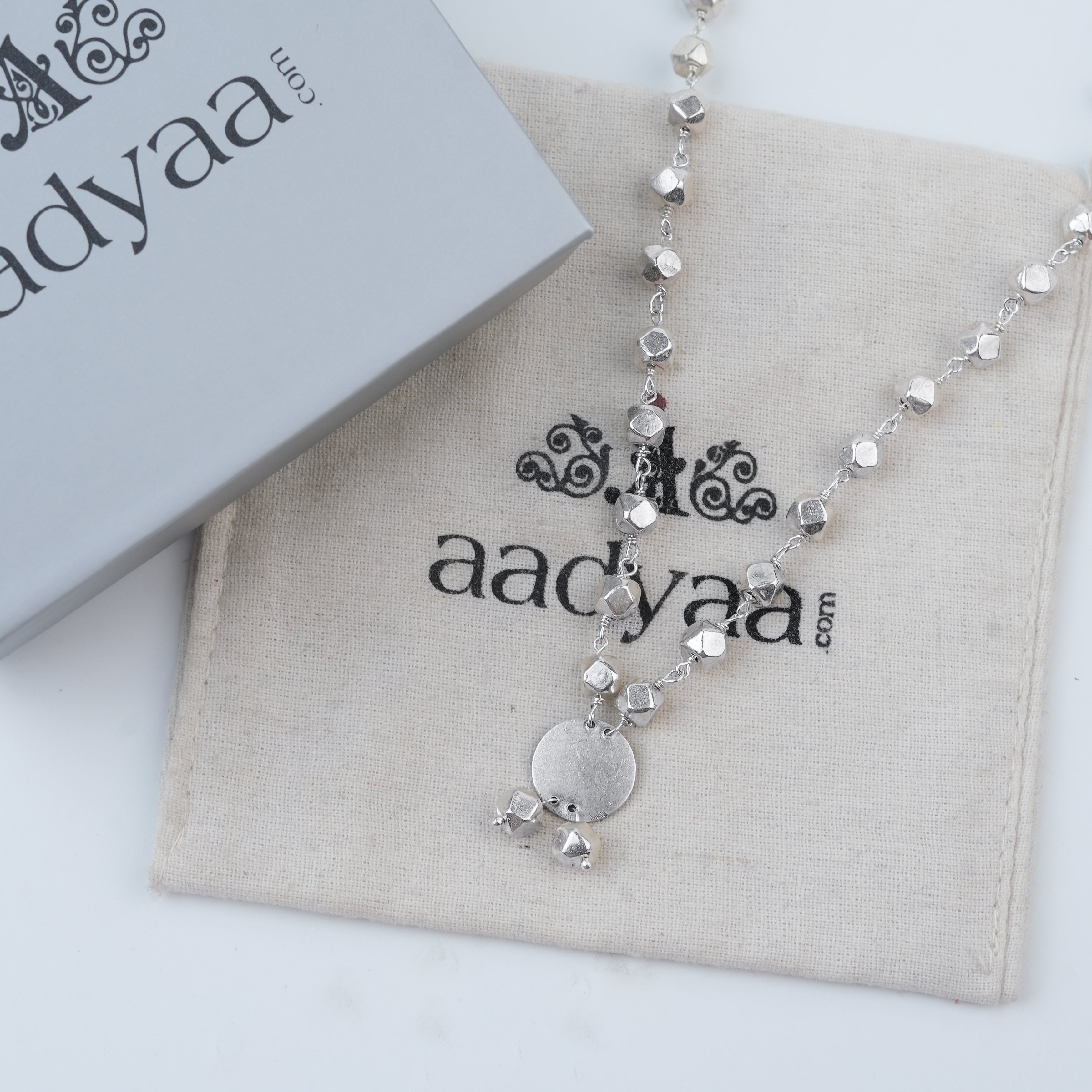 Ashtapailu Necklace with Plain Coin Pendant (Small)