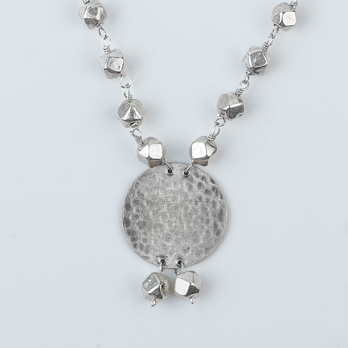 Ashtapailu Necklace with Hammered Coin Pendant