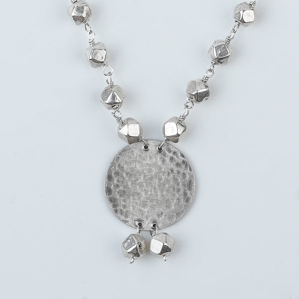 Ashtapailu Necklace with Hammered Coin Pendant
