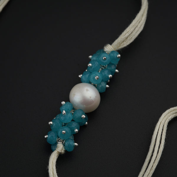 Handmade Jade and Pearl Rakhi