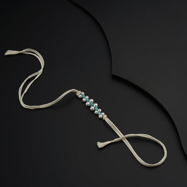 Handmade Turquoise and Pearl Rakhi
