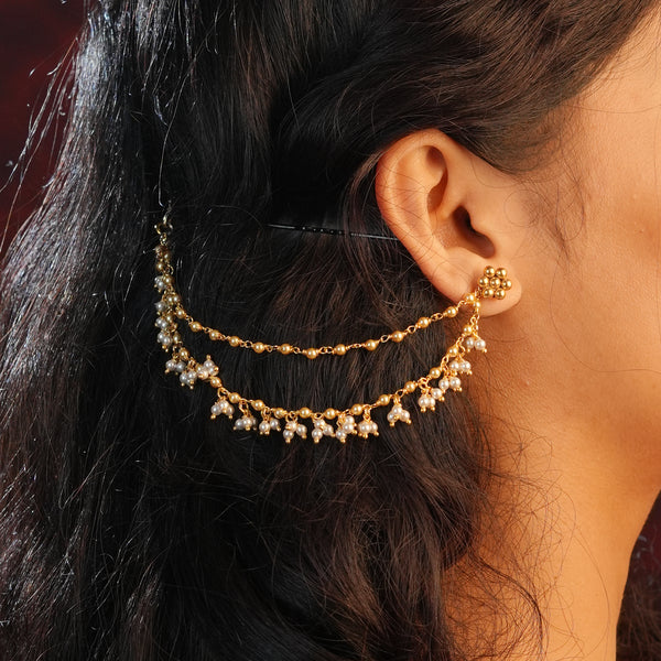 Pearl Cluster Silver Vel | 22K Gold-Plated (Project Handmade)
