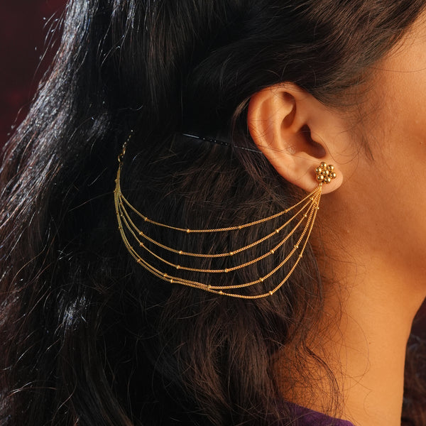 Beaded Layered Silver Vel | 22K Gold-Plated (Project Handmade)