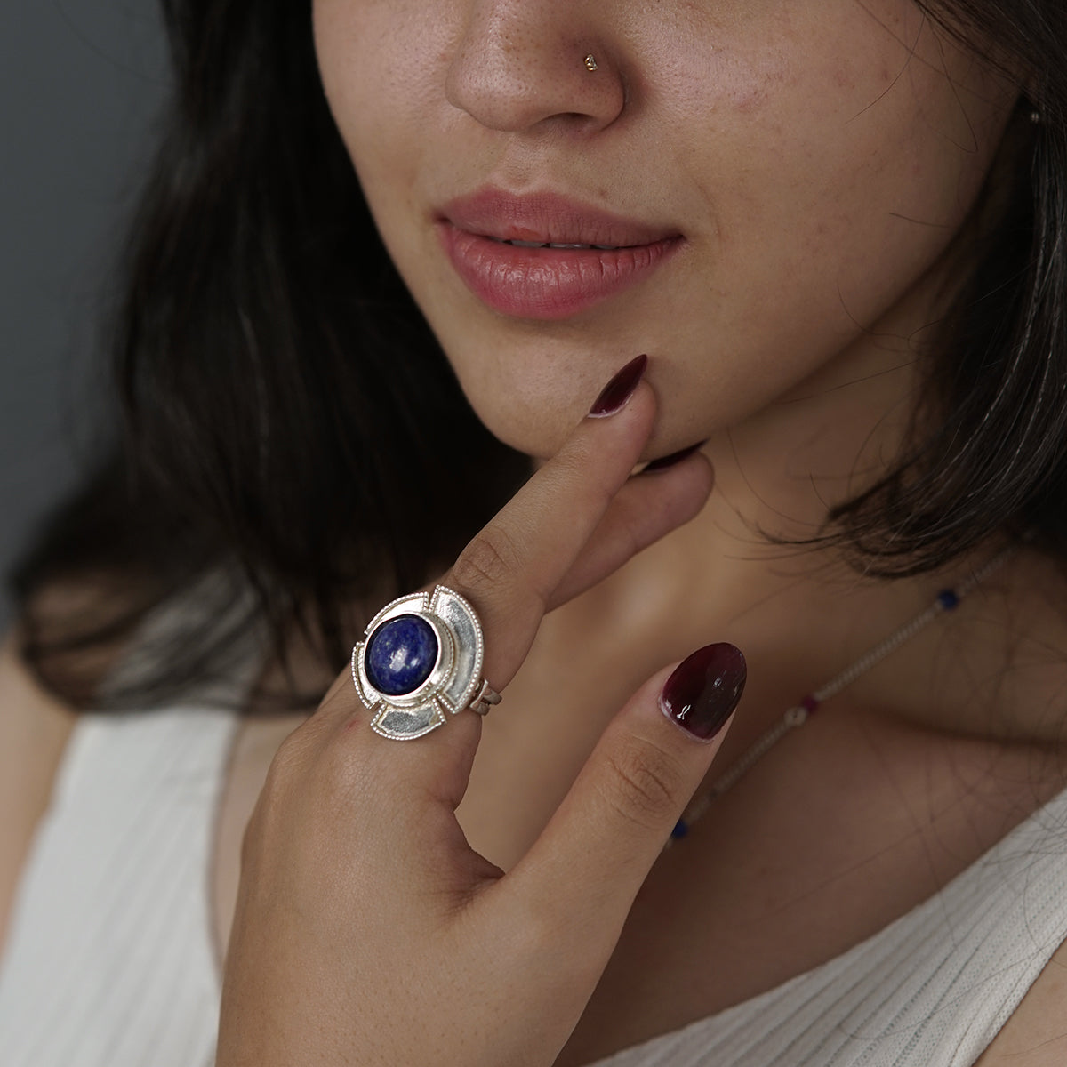 13 Carat Lapis Lazuli Statement Ring – A Symbol of Elegance & Power