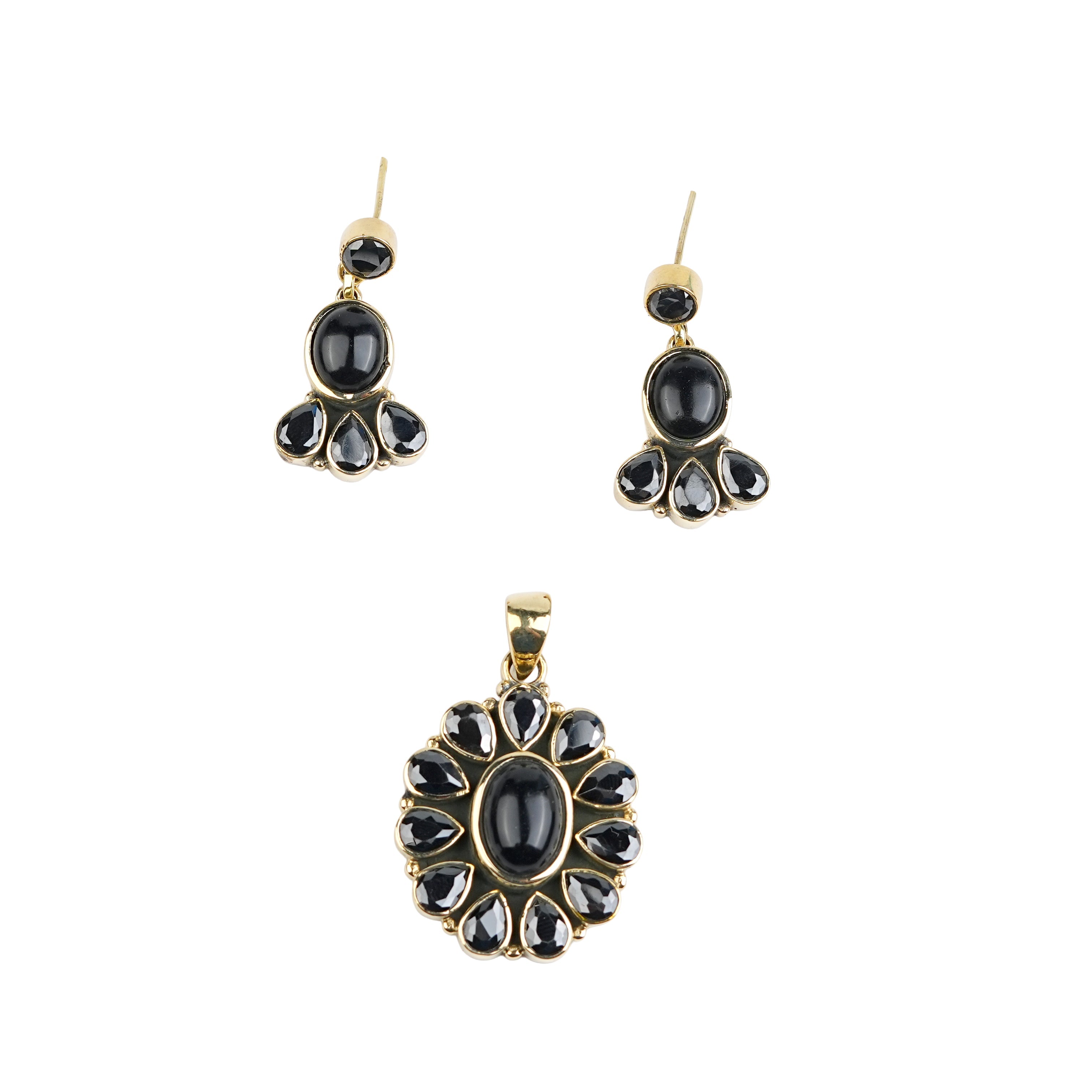 Brass Fashion Pendant & Earrings Set without Chain