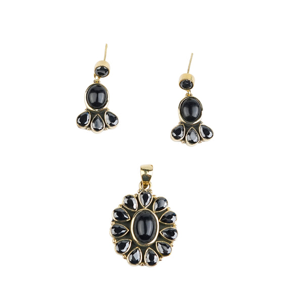 Brass Fashion Pendant & Earrings Set without Chain