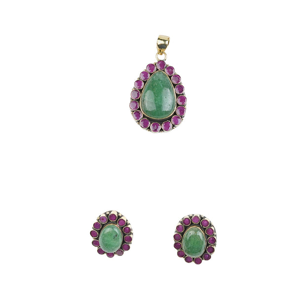 Brass Fashion Pendant & Earrings Set without Chain