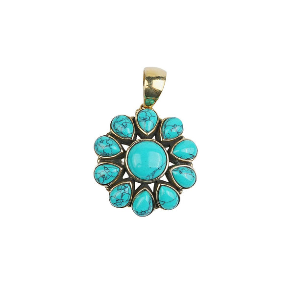 Brass Fashion Pendant & Earrings Set without Chain