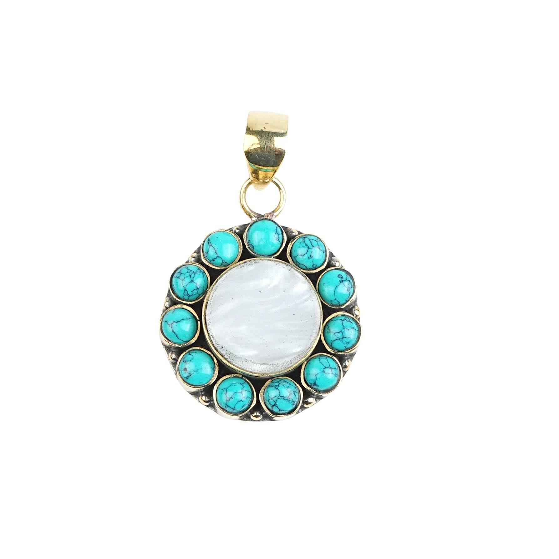 Brass Fashion Pendant & Earrings Set without Chain