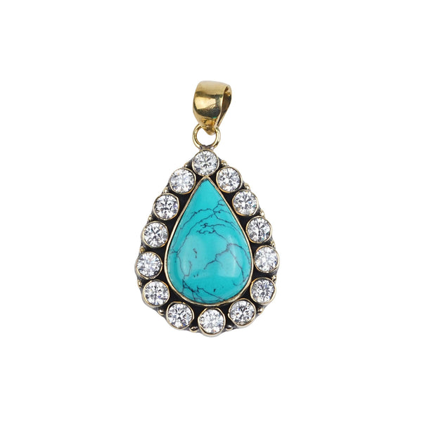 Brass Fashion Pendant & Earrings Set without Chain