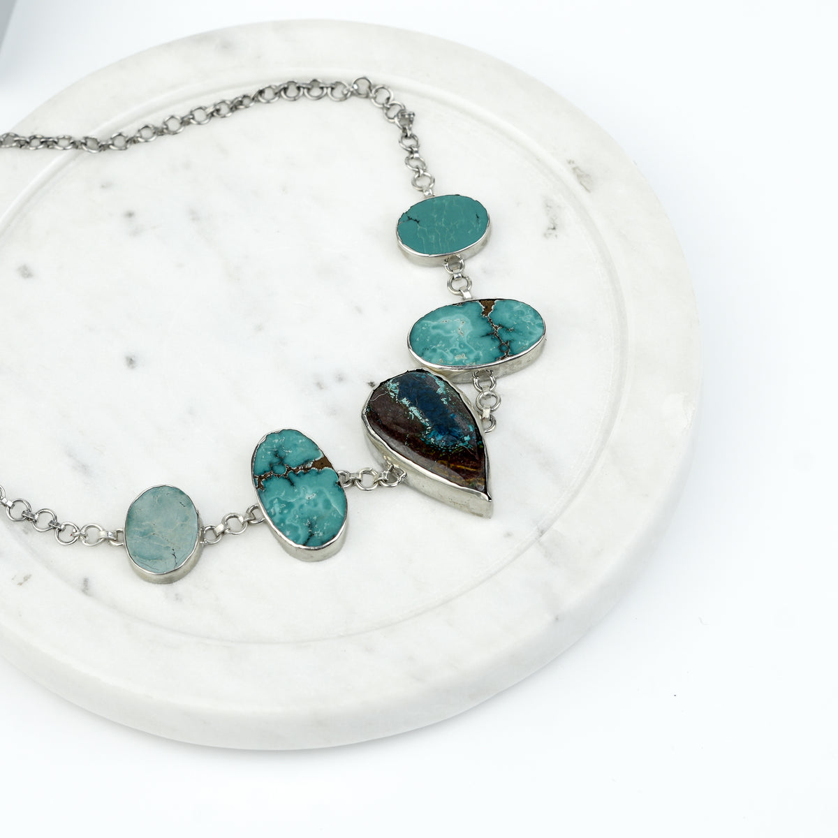 Chrysocolla And Turquoise Armlet Cum Choker