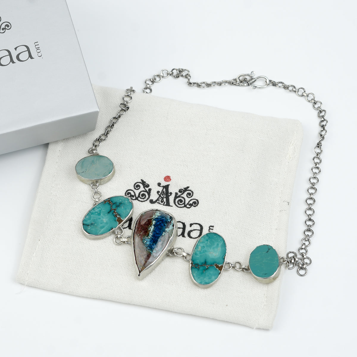 Chrysocolla And Turquoise Armlet Cum Choker