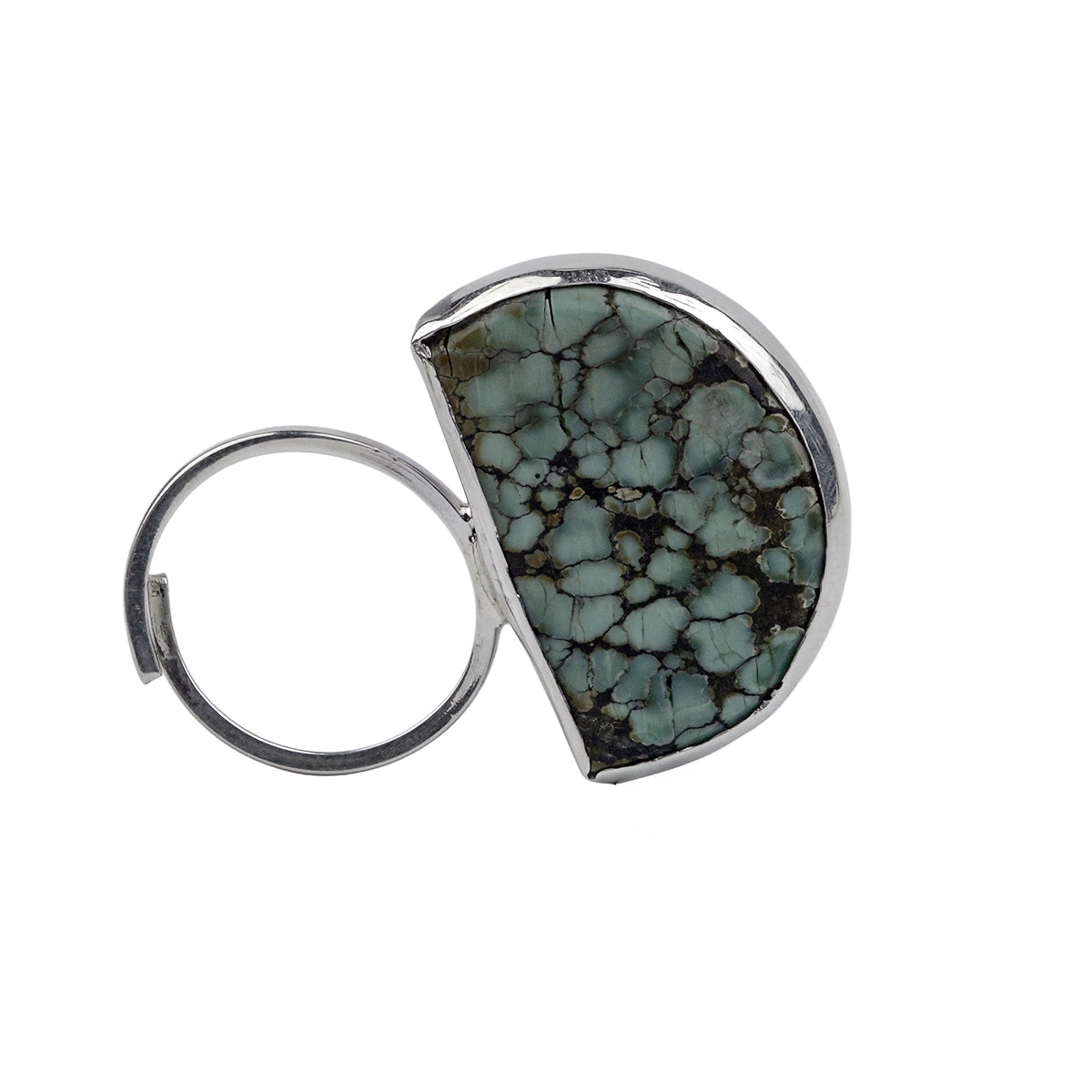 Half Moon Turquoise Geometric Ring