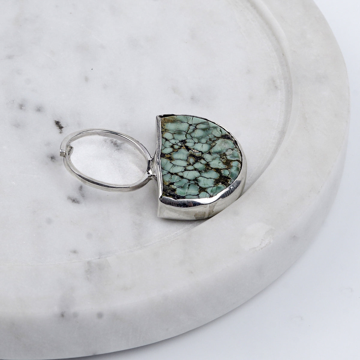 Half Moon Turquoise Geometric Ring