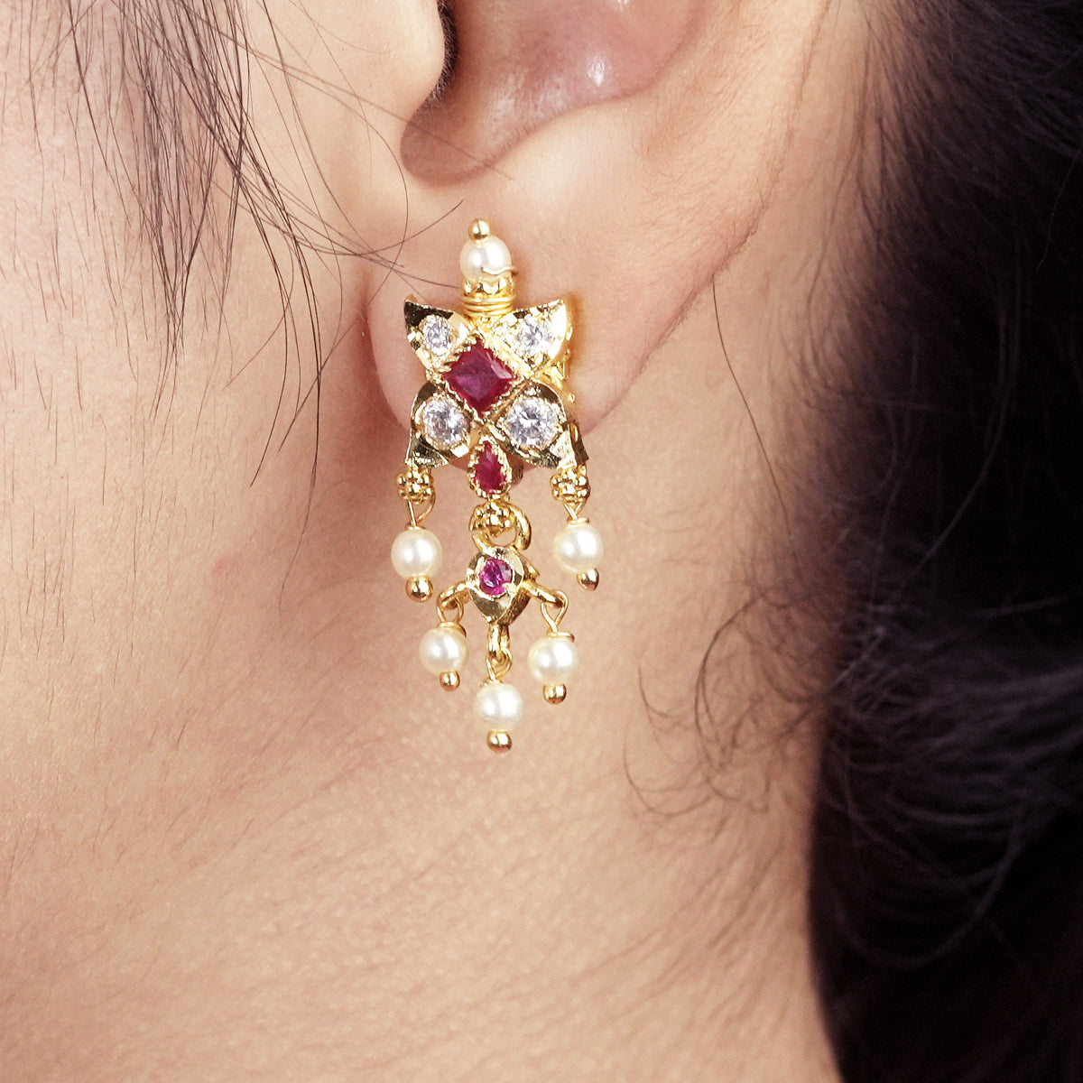 22K Gold Plated Fashion Stone Chinchpeti