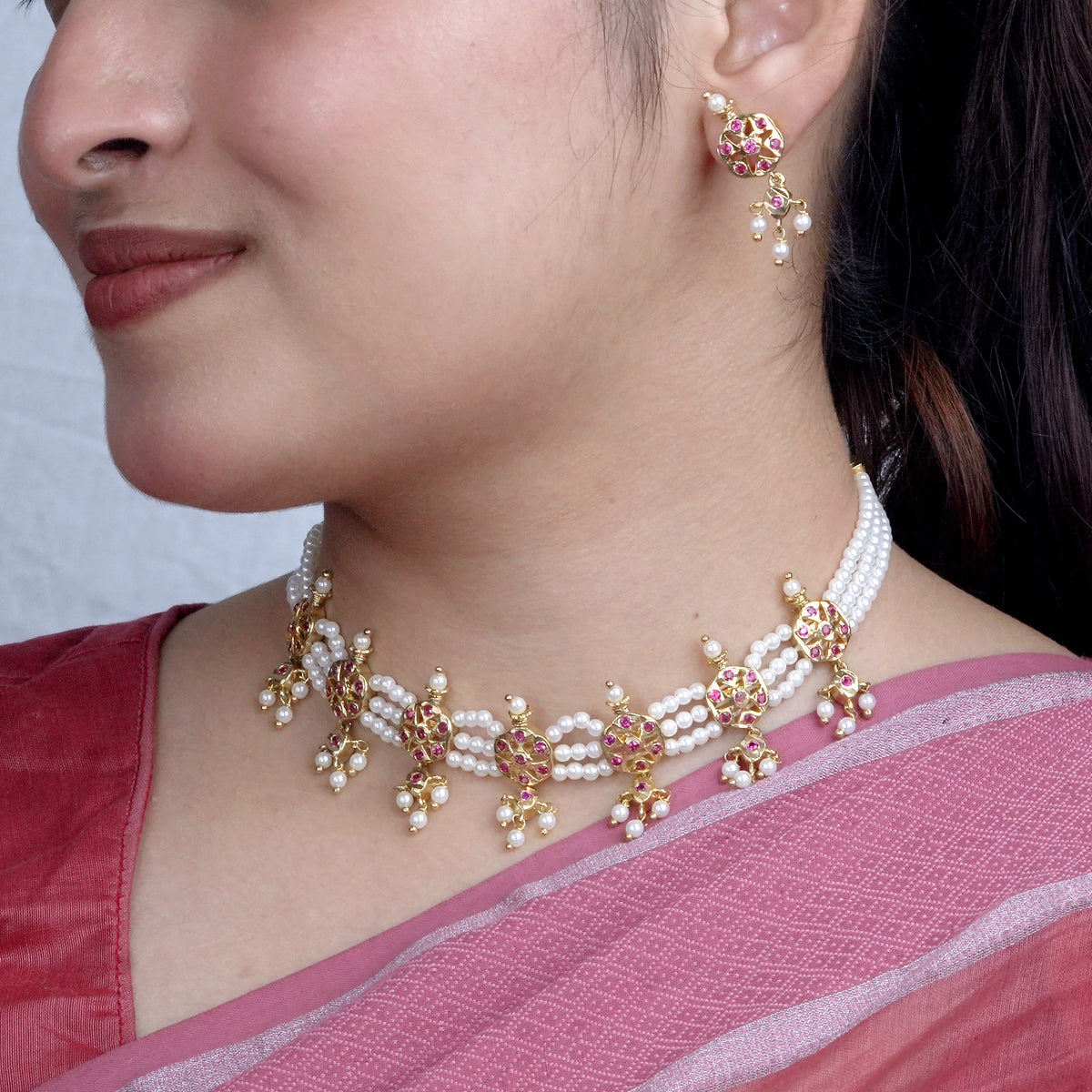 22K Gold Plated Fashion Choker Set